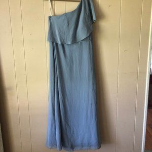 Light Blue Azazie One Shoulder Dress (worn once)